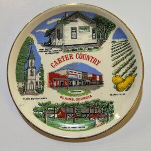 Carter Country Plains Georgia Small Ceramic Souvenir Plate